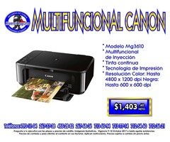 MULTIFUNCIONAL CANON PIXMAL MG3610