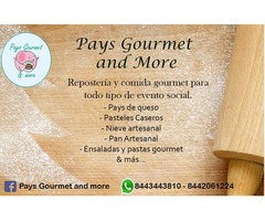 Platillos para eventos, pasteles caseros, coffee breaks, desayunos y más