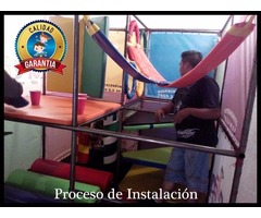 Fabricación Alberca de Pelotas Resbaladillas Modulares