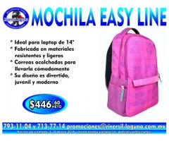 MOCHILA ROSA EASY LINE PARA LAPTOP