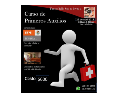 CURSO DE PRIMEROS AUXILIOS CON VALIDEZ OFICIAL