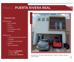 Propiedad en Fracc. Puerta Rivera Real