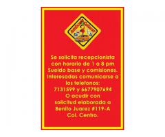 SE BUSCA EMPLEADA PARA AREA DE RECEPCION