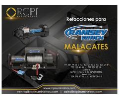 Refacciones y malacates marca Ramsey para grúas industriales