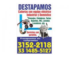 Servicio de destapa caños en Guadalajara