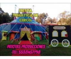 Renta de Carpas de Circo y funciones PATOTAS VIP