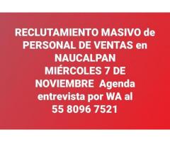 PROMOTOR COMERCIAL – Acude a nuestro RECLUTAMIENTO MASIVO