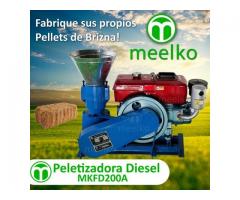 Peletizadora Diesel MKFD200A pellets de brizna