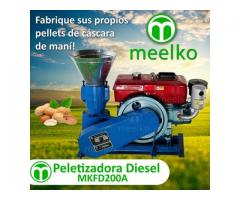 Peletizadora Diesel MKFD200A pellets de cascara de maní