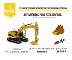 Refacciones para excavadoras y maquinaria pesada