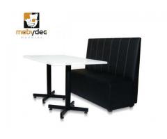 Mesas sillones booths muebles para restaurantes y cafeterias mobydec