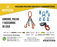 GANCHOS, POLEAS Y ACCESORIOS DE IZAJE