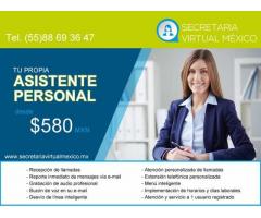 TU ASISTENTE PERSONAL VIRTUAL $580/MES