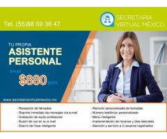 TU ASISTENTE PERSONAL VIRTUAL $580/MES