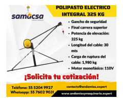 Polipasto Eléctrico 325 Kg Millenium