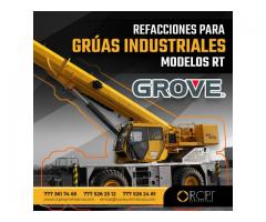 Refacciones para grúas industriales Grove modelos RT