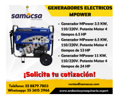 Generador MPower 6.5 KW, 110/220V