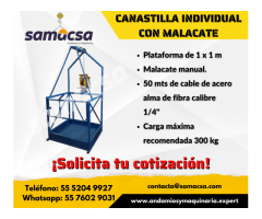 Andamio colgante individual para construcción