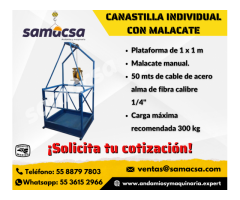 Canastilla individual para trabajo en altura