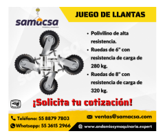 Juego de llantas para andamios