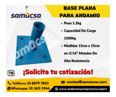 Base plana para andamios