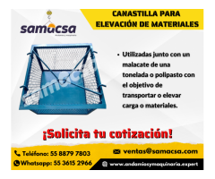 Canastilla para elevar herramientas o material