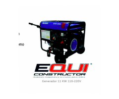 Generador 11 KW, Equiconstructor.