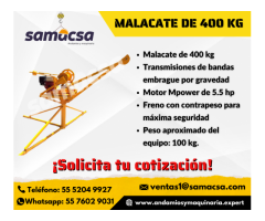 Malacate integral para elevación de materiales