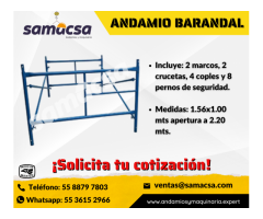 Andamio barandal de trabajo