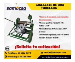 Malacate con capacidad de 1 TON