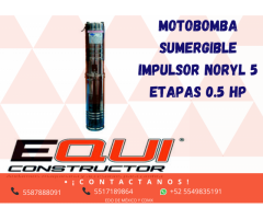 MOTOBOMBA SUMERGIBLE IMPULSOR NORYL 5 ETAPAS 0.5 HP
