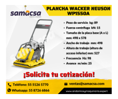 Placa vibratoria WACKER para materiales mixtos y granulados