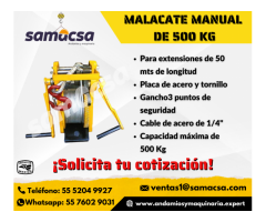 Malacate Manual Gancho 3 puntos de seguridad