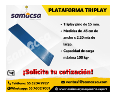 Plataformas Para Andamio Metálica y Triplay ced.30