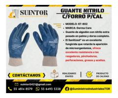 Guantes de Nitrilo c/forro,