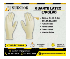 Guante de látex c/polvo