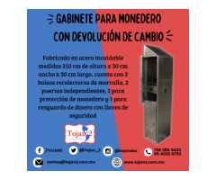 Gabinete para monedero devolución de cambio