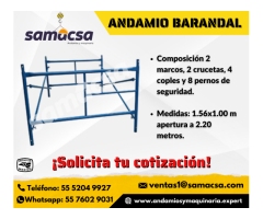 Andamio (Barandal) reforzado, apertura 2.20