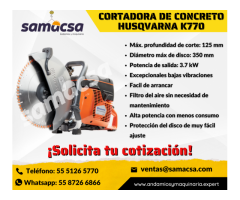 Cortadora Husqvarna K770/ sistema semiautomático SmartTension