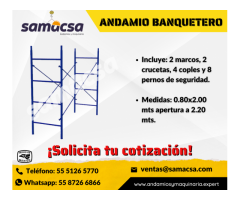 Samacsa Andamio Reforzado, modelo Banquetero 80cm ancho