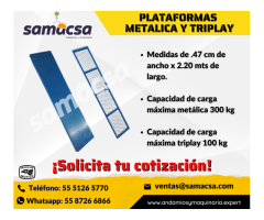 Plataformas Samacsa modelo Triplay y metalica Para Andamio