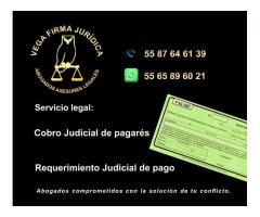 COBRO LEGAL DE PAGARÉS 55 87 64 61 39 Asesoría Legal