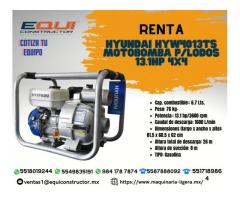 Renta de HYUNDAI HYW4013TS Motobomba P/LODOS 13.1HP 4X4.