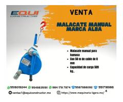 Venta de Malacate Manual Marca Alba.