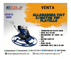 Venta de Allanadora Fiat C/MOTOR 7HP-Platello.