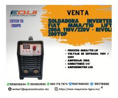 Venta de Soldadora Inverter Fiat MMA/TIG Lift 200A 110V/220V - RIVOLI 200TOP.