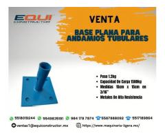 Venta de Base Plana para Andamios Tubulares.