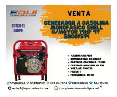 Venta de Generador a Gasolina Monofásico Shell C/MOTOR 14HP 4T-SHGG7514.