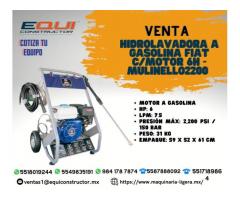 Venta de Hidrolavadora a Gasolina Fiat C/MOTOR 6H-MULINELLO2200.