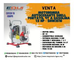 Venta de Motobomba Autocebante Shell Portátil 4T a Gasolina 1.5 HP-SHW3510.